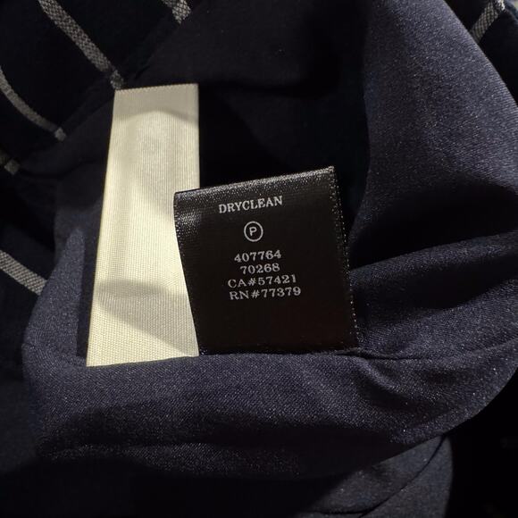 NWOT Ann Taylor Womens Skirt Pleated Knee Length Blue Career Stripe Size 8 EF - Picture 4 of 5